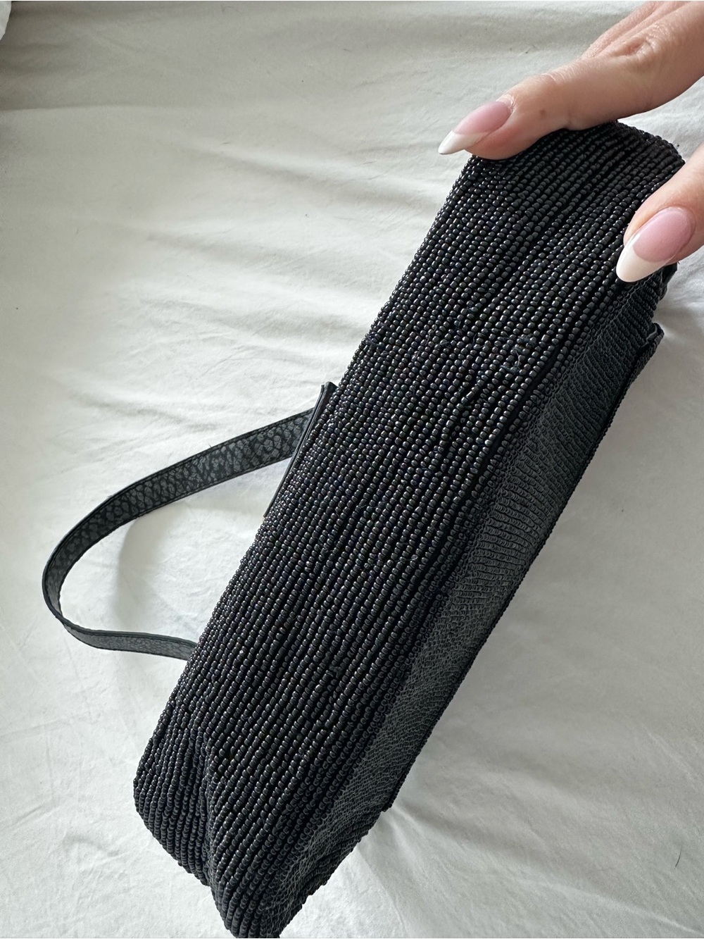 SOLD ❤️ Fendi Zucca FF Lizard-Trim Beaded Baguette - Picture 5 of 16